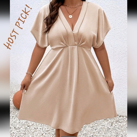 SHEIN Dresses & Skirts - HP 🥳 Plus Batwing Sleeve A-line Dress 🤎